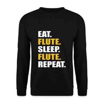 Flûte instrument à vent instrument de musique - Sweat-shirt Unisexe - noir - Devant - Alina (178cm) & Michal (187cm)