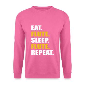 Flûte instrument à vent instrument de musique - Sweat-shirt Unisexe - rose - Devant