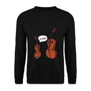 Cello - Unisex Pullover - Schwarz - Vorne - Alina (178cm) & Michal (187cm)