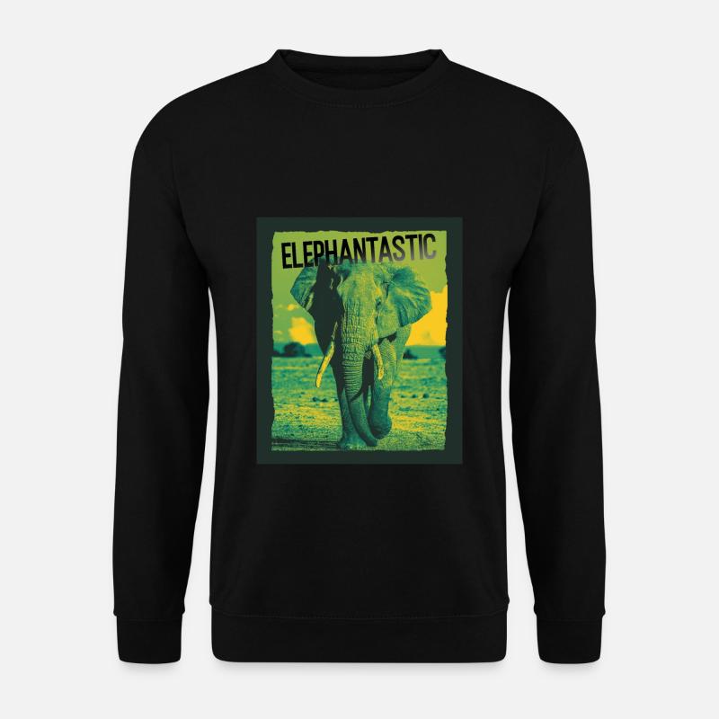 Elephantastic Elefant Elefanten Tierliebe Tiere - Unisex Pullover - Schwarz