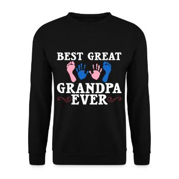 great-grandfather grandpa great-grandparents grandfather - Unisex Sweatshirt - black - Front - Alina (178cm) & Michal (187cm)