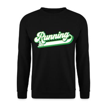 Coureur de course à pied | Couleurs changeantes - Sweat-shirt Unisexe - noir - Devant - Alina (178cm) & Michal (187cm)