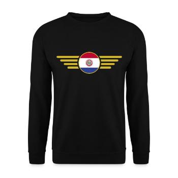 I Love Paraguay, Elegance Style Design T-Shirt - Unisex Sweatshirt - black - Front - Alina (178cm) & Michal (187cm)