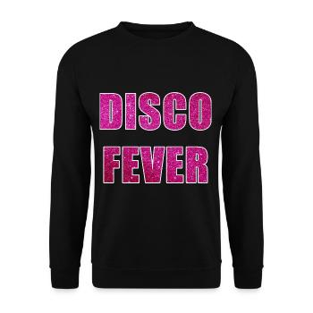 Disco Fever Seventies Lovers 80's Funky Night Retr - Unisex Sweatshirt - black - Front - Alina (178cm) & Michal (187cm)