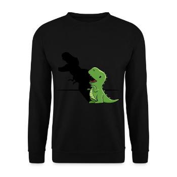 T Rex Shadow TRex With Screaming Shadow - Unisex Pullover - Schwarz - Vorne - Alina (178cm) & Michal (187cm)