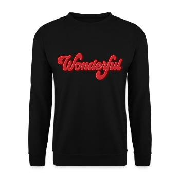 Wonderful | Farben änderbar - Unisex Pullover - Schwarz - Vorne - Alina (178cm) & Michal (187cm)