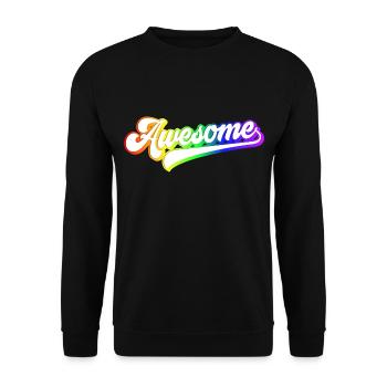 Awesome LGBTQ Pride | Show pride and diversity - Unisex Sweatshirt - black - Front - Alina (178cm) & Michal (187cm)