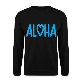 Amour du cœur Aloha | Couleur changeable - Sweat-shirt Unisexe - noir - Devant - Alina (178cm) & Michal (187cm)