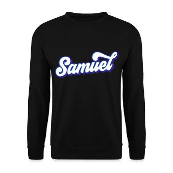 Samuel | Farben änderbar - Unisex Pullover - Schwarz - Vorne - Alina (178cm) & Michal (187cm)