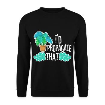 Monstera Mama - Sweat-shirt Unisexe - noir - Devant - Alina (178cm) & Michal (187cm)