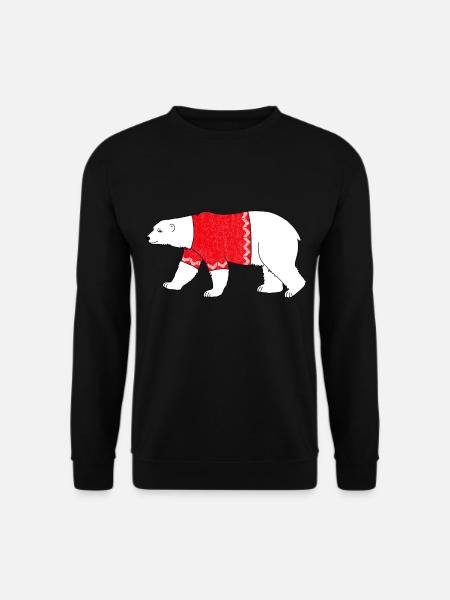 Eisbär Nordpol Arktis Weihnachtsgeschenk - Unisex Pullover - Schwarz