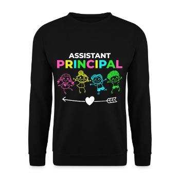 Head of School Director Director Head of School Management - Unisex Sweatshirt - black - Front - Alina (178cm) & Michal (187cm)