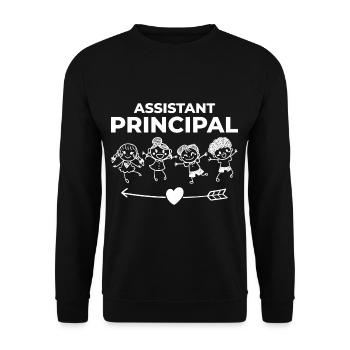 Head of School Director Director Head of School Management - Unisex Sweatshirt - black - Front - Alina (178cm) & Michal (187cm)