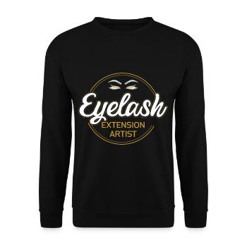 Eyelash Extension Artist - Unisex Sweatshirt - black - Front - Alina (178cm) & Michal (187cm)