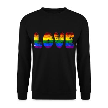Love LGBT - Unisex Sweatshirt - black - Front - Alina (178cm) & Michal (187cm)