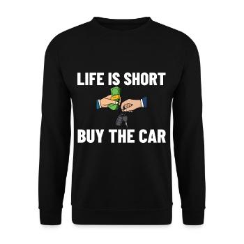 Used Cars Seller Car Seller Car Seller Car Dealership - Unisex Sweatshirt - black - Front - Alina (178cm) & Michal (187cm)