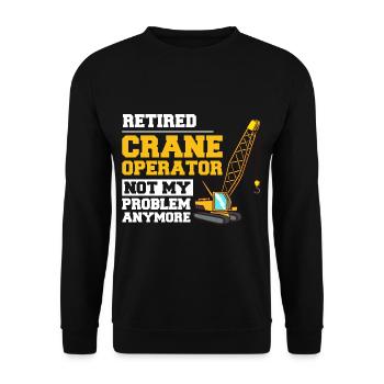 Crane Operator Construction Worker Crane Tower Training - Unisex Sweatshirt - black - Front - Alina (178cm) & Michal (187cm)