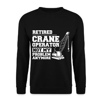 Crane Operator Construction Worker Crane Tower Training - Unisex Sweatshirt - black - Front - Alina (178cm) & Michal (187cm)