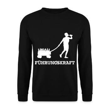 Führungskraft Bollerwagen Bier Löten Vatertag - Unisex Pullover - Schwarz - Vorne - Alina (178cm) & Michal (187cm)