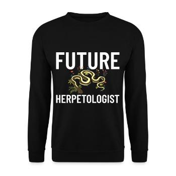 Herpetology Reptiles Herpetologist Lizards - Unisex Sweatshirt - black - Front - Alina (178cm) & Michal (187cm)