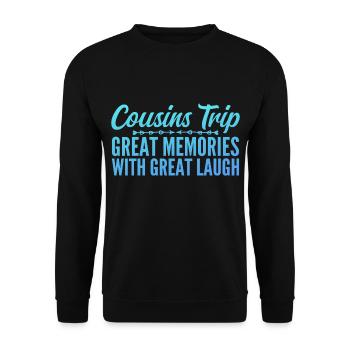 Cousin Trip 2025 - Unisex Sweatshirt - black - Front - Alina (178cm) & Michal (187cm)