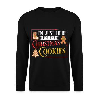 Christmas Cookies Biscuit Baking Christmas biscuits - Unisex Sweatshirt - black - Front - Alina (178cm) & Michal (187cm)