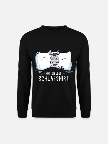 Offizielles Schlafshirt Esel mit Schlafbrille - Unisex Pullover - Schwarz