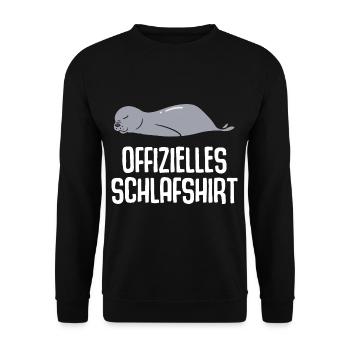 Offizelles Schlafshirt Faultier - Unisex Pullover - Schwarz - Vorne - Alina (178cm) & Michal (187cm)