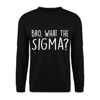 Bro, was zum Teufel? - Unisex Pullover - Schwarz - Vorne - Alina (178cm) & Michal (187cm)