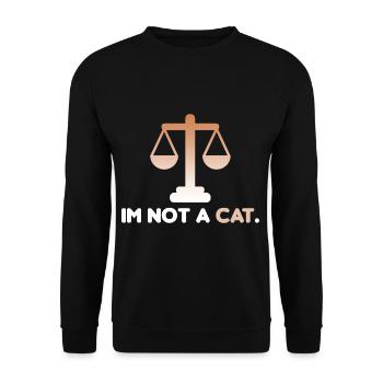 Funny lawyer I'm not a cat lawyer Beratun - Unisex Sweatshirt - black - Front - Alina (178cm) & Michal (187cm)