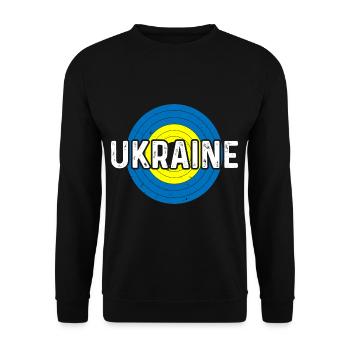 Ukraine Rainbow Peace Freedom Love Peace - Unisex Sweatshirt - black - Front - Alina (178cm) & Michal (187cm)