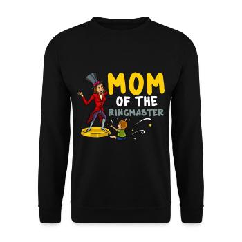 Circus Birthday Party Mama Theme Ringmaster - Unisex Sweatshirt - black - Front - Alina (178cm) & Michal (187cm)