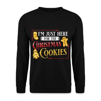 Christmas Cookies Biscuit Baking Christmas biscuits - Unisex Sweatshirt - black - Front - Alina (178cm) & Michal (187cm)