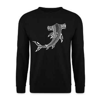 Hammerhead white - Unisex Sweatshirt - black - Front - Alina (178cm) & Michal (187cm)