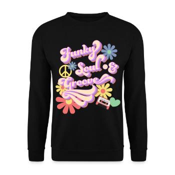 Soul et groove funky - Sweat-shirt Unisexe - noir - Devant - Alina (178cm) & Michal (187cm)