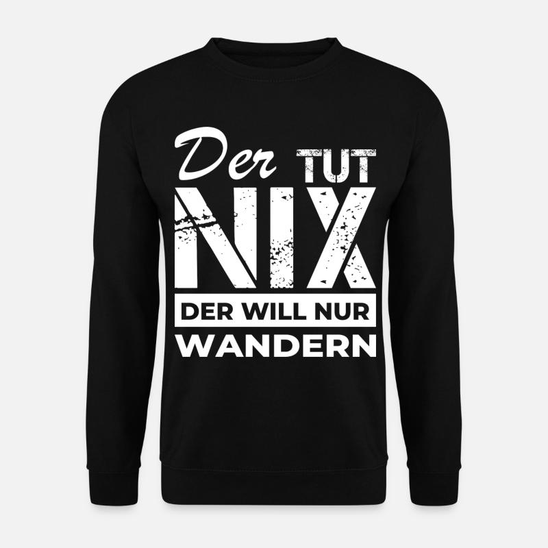 Wanderer - Wandern - Unisex Pullover - Schwarz
