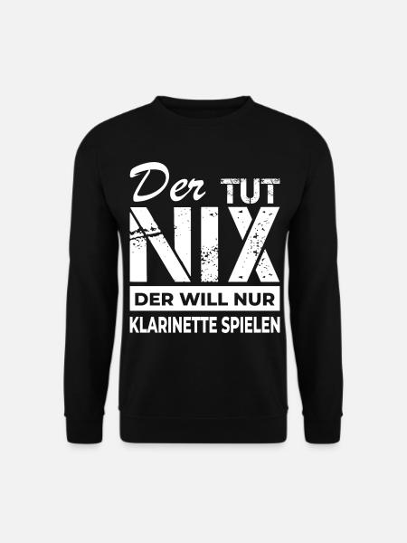 Klarinette spielen - Klarinette - Unisex Pullover - Schwarz