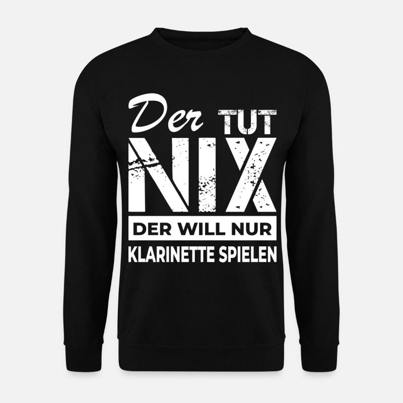 Klarinette spielen - Klarinette - Unisex Pullover - Schwarz