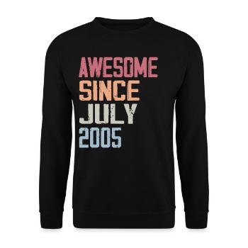 Juillet 2005 Cadeau Anniversaire Juillet 2005 - Sweat-shirt Unisexe - noir - Devant - Alina (178cm) & Michal (187cm)