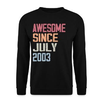 Juillet 2003 Cadeau Anniversaire Juillet 2003 - Sweat-shirt Unisexe - noir - Devant - Alina (178cm) & Michal (187cm)