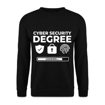 Cyber Security Information Computer Sicherheit - Unisex Pullover - Schwarz - Vorne - Alina (178cm) & Michal (187cm)