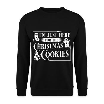 Christmas Cookies Biscuit Baking Christmas biscuits - Unisex Sweatshirt - black - Front - Alina (178cm) & Michal (187cm)