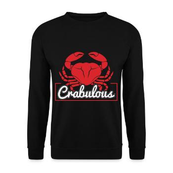 Crabulous Crab Lover - Unisex Sweatshirt - black - Front - Alina (178cm) & Michal (187cm)