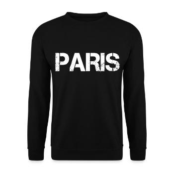 Paris - Sweat-shirt Unisexe - noir - Devant - Alina (178cm) & Michal (187cm)