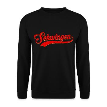 Schwingen - Schweizer Sportart - Unisex Pullover - Schwarz - Vorne - Alina (178cm) & Michal (187cm)