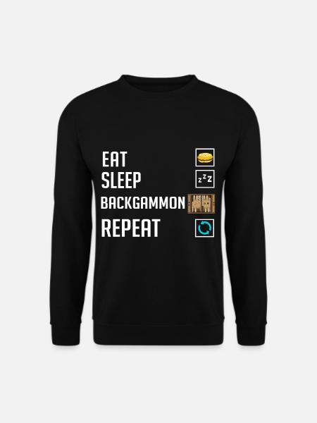 Backgammon Brettspiel Spieler Spiel Regeln - Unisex Pullover - Schwarz