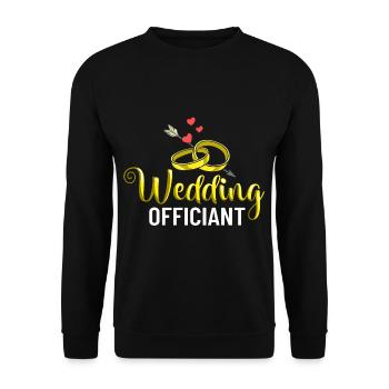 Trauungsleiter Eheoffizier Priester Pfarrer Ehe - Unisex Pullover - Schwarz - Vorne - Alina (178cm) & Michal (187cm)