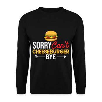 Cheeseburger Cheese Sandwich Hamburger - Unisex Sweatshirt - black - Front - Alina (178cm) & Michal (187cm)