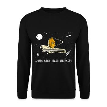 James Webb Space Telescope JWST Space Astronomy - Unisex Pullover - Schwarz - Vorne - Alina (178cm) & Michal (187cm)