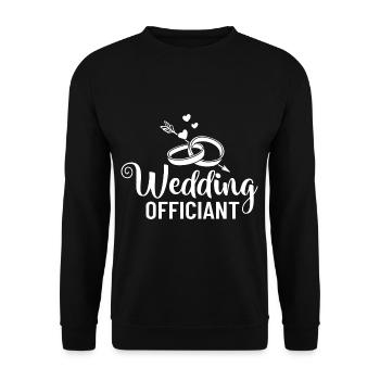 Trauungsleiter Eheoffizier Priester Pfarrer Ehe - Unisex Pullover - Schwarz - Vorne - Alina (178cm) & Michal (187cm)